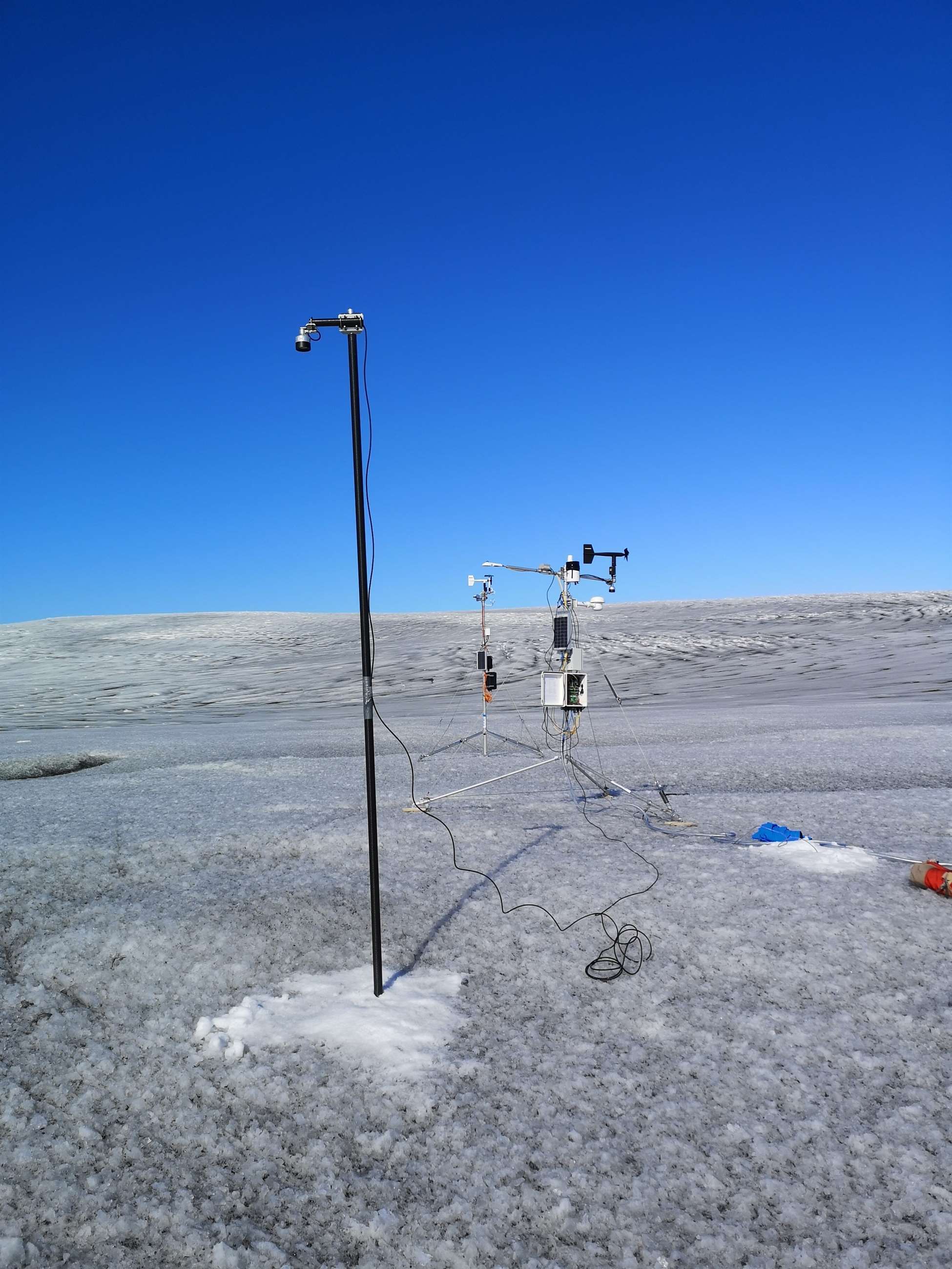 ice pole for measurement of inland ice on greenland 5x2m