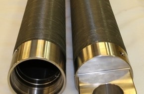 Carbon hydraulic cylinder 500 bar 50% weight reduction