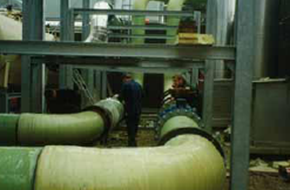 glass fiber antocorrosive pipes incl 45 degree elbow
